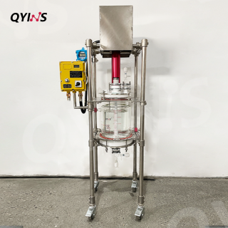 防爆保護(hù)電機(jī) 10L夾套全包玻璃過(guò)濾反應(yīng)釜