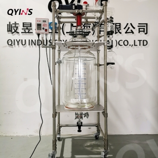 高真空雙層玻璃反應(yīng)釜50L、80L、100L